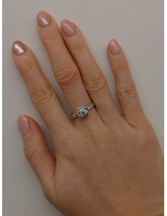 DAMIANI BOCCIOLO ANELLO IN ORO BIANCO 0.51 ct 2