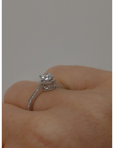DAMIANI BELLE EPOQUE ANELLO IN ORO BIANCO 0.51 ct