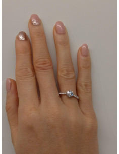 DAMIANI BELLE EPOQUE ANELLO IN ORO BIANCO 0.50 ct 2