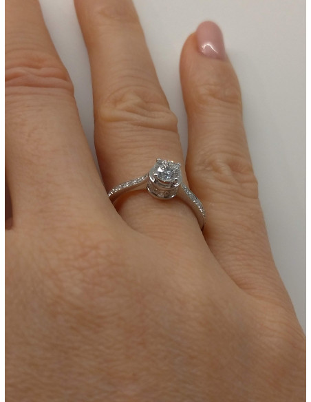 DAMIANI BELLE EPOQUE кольцо из белого золота 0.51 ct