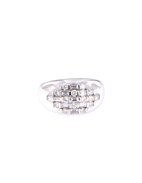 DAMIANI BAMBOO white gold ring with diamonds 1.12 ct