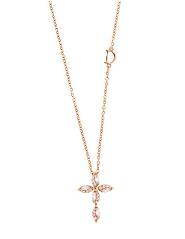 DAMIANI EMOZIONI cross necklace in gold and diamonds - 20069284