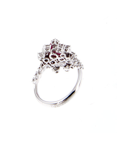 DAMIANI MIMOSA white gold ring, Ruby ct 1.12...