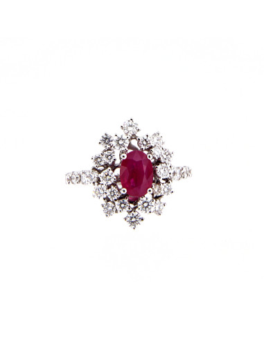 DAMIANI MIMOSA white gold ring, Ruby ct 1.12...