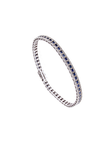 Damiani Belle Epoque WHITE GOLD, DIAMOND (ct 0.73) AND SAPPHIRE (ct 1.87) BRACELET ref. 20061343