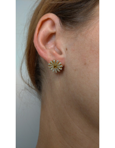 DAMIANI MARGHERITA серьги из желтого золота...