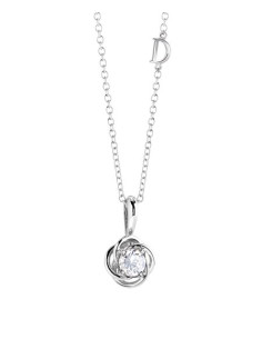 DAMIANI BOCCIOLO COLLANA IN ORO BIANCO CON DIAMANTE 0.32 ct