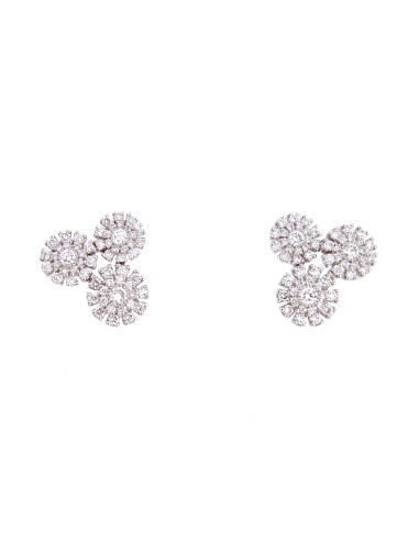 DAMIANI MARGHERITA серьги из белого золота и...