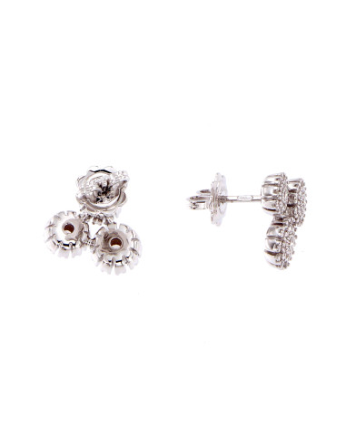 DAMIANI MARGHERITA серьги из белого золота и...