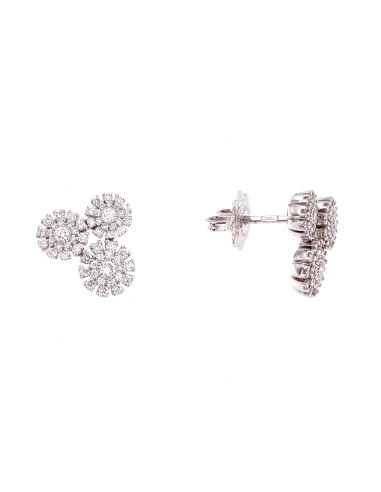 DAMIANI MARGHERITA серьги из белого золота и...