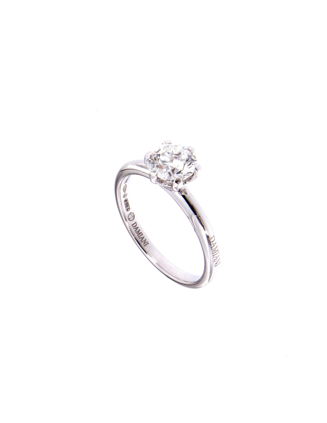 DAMIANI LUCE 6 griff ANELLO IN ORO BIANCO 1.00 ct F VS2 - GIA