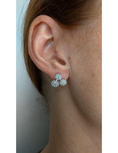 DAMIANI MARGHERITA серьги из белого золота и...