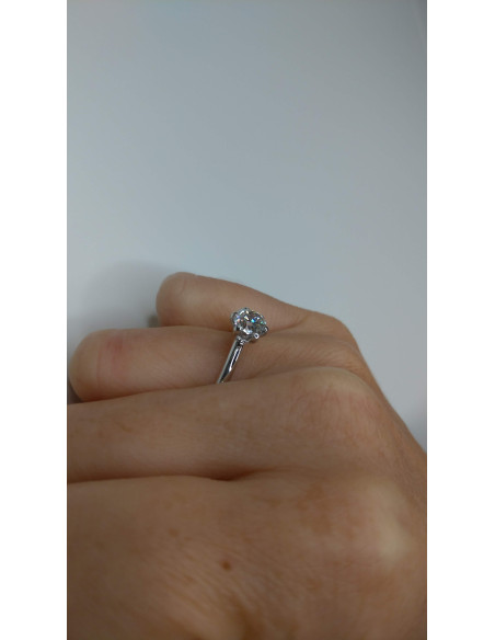 DAMIANI VERAMORE 6 griff RING WHITE GOLD 1.00 ct F VS2 - GIA