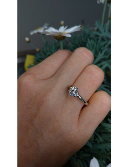 DAMIANI VERAMORE 6 griff RING WHITE GOLD 1.00 ct F VS2 - GIA