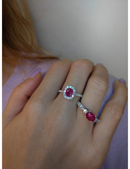Crivelli Collezione Rubino Anello in oro, diamanti e rubino 0.64 ct