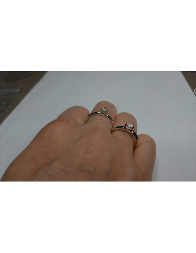 DAMIANI MINOU 4 griff ANELLO IN ORO BIANCO CON...