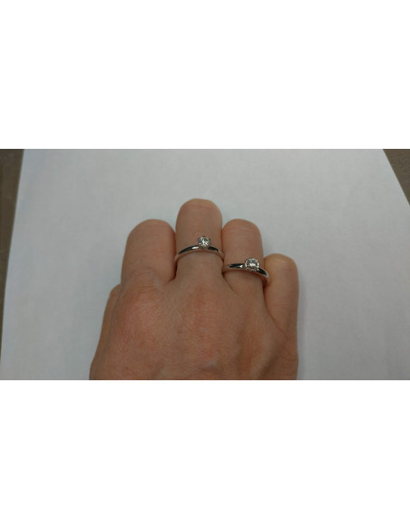 DAMIANI MINOU 4 griff кольцо из белого золота с бриллиантом 0.20 ct - 20087592