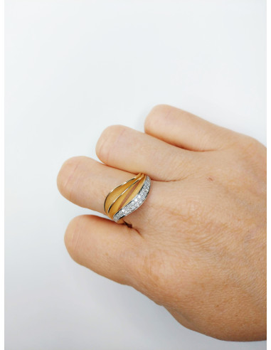 ANNAMARIA CAMMILLI VELAA PAVE' anello oro e...