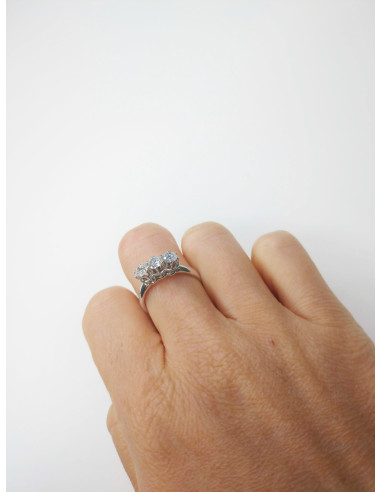 Damiani Minou "TRILOGY" ring in white gold with...