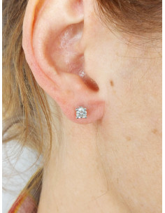 DAMIANI LUCE СЕРЬГИ из белого золота с бриллиантом 0.50 ct 2