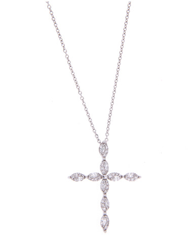DAMIANI EMOZIONI cross necklace in gold and diamonds - 20069285