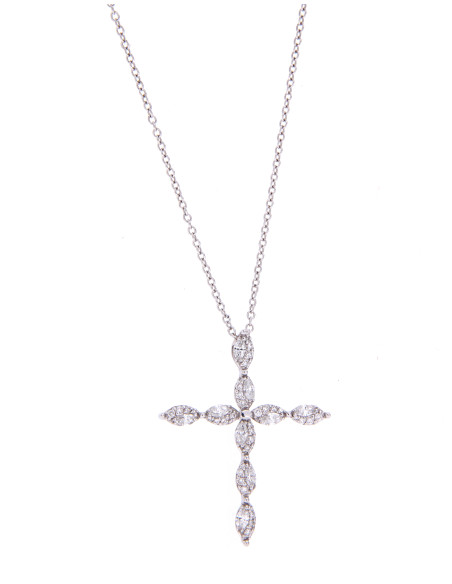 DAMIANI EMOZIONI крест ожерелье из золота и алмазов - 20069285