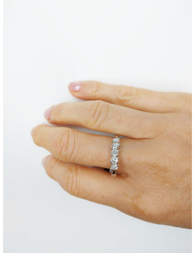 DAMIANI DUE PUNTE ring in white gold and 5...