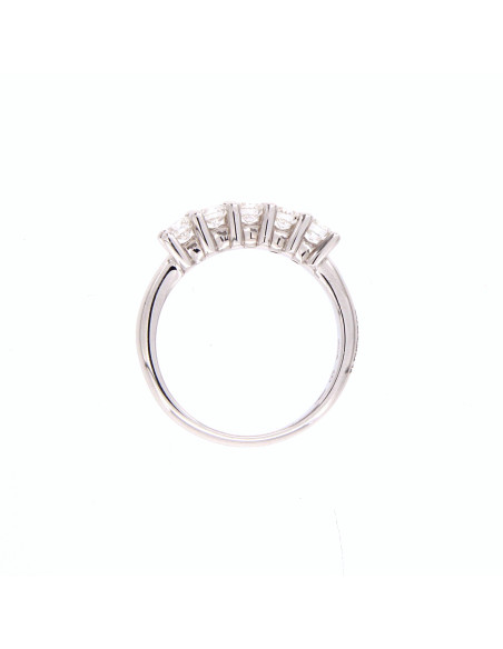 DAMIANI LE VERETTE кольцо из белого золота и 5 бриллиантов 0,75 карата.