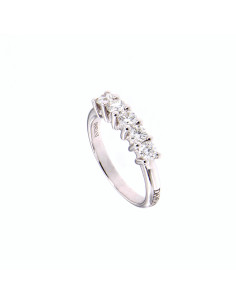 DAMIANI LE VERETTE ring in white gold and 5 diamonds 0.75 ct