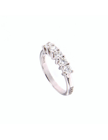 DAMIANI LE VERETTE ANELLO IN ORO BIANCO CON 5 DIAMANTI 0,75 ct