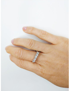 DAMIANI LE VERETTE ring in white gold and 5 diamonds 0.75 ct 2