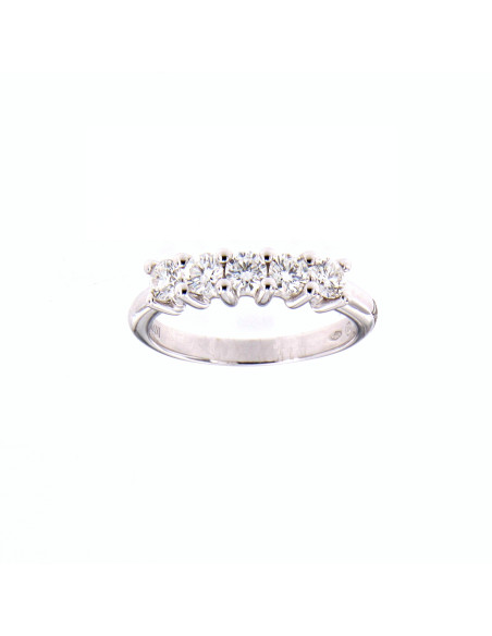DAMIANI LE VERETTE кольцо из белого золота и 5 бриллиантов 0,75 карата.