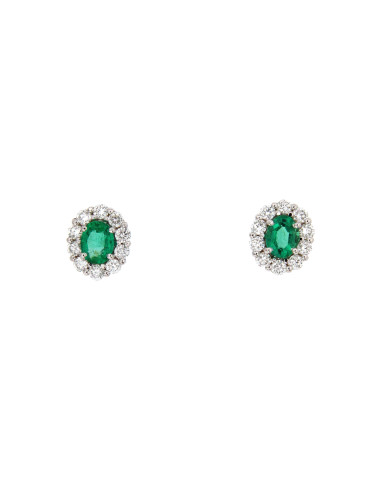 GOLAY Collezione Smeraldo Orecchini in oro, diamanti e smeraldi 0.66 ct - OCL041DISM
