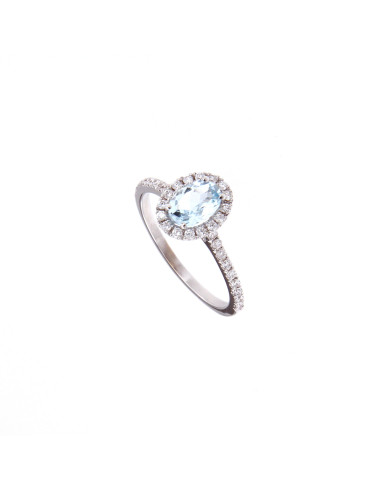 GOLAY AcquaMarina Collection Ring in gold, diamonds and aquamarine 0.67 ct - ACLC070DIAQ3