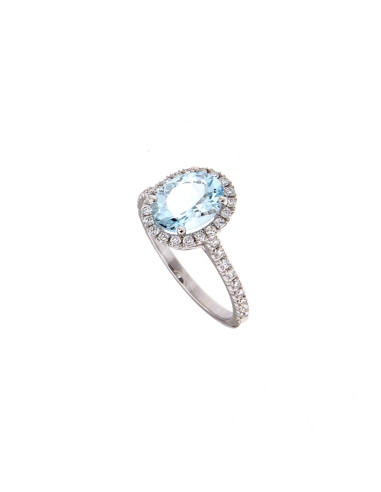 GOLAY AcquaMarina Collection Ring in gold, diamonds and aquamarine 1.58 ct - ACLC070DIAQ5