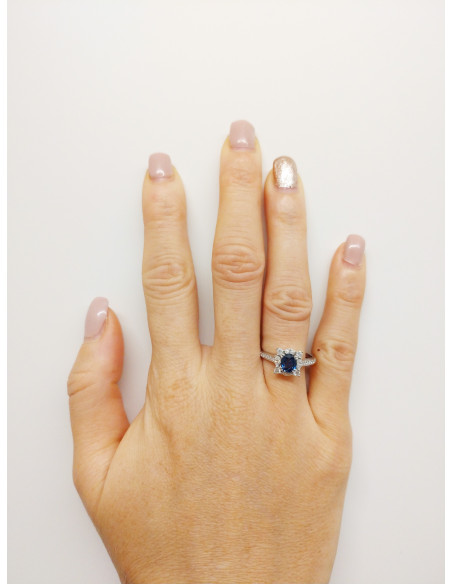 Crivelli Collezione Zaffiro Anello in oro, diamanti e zaffiro 0.72 ct - 381-DR3438M