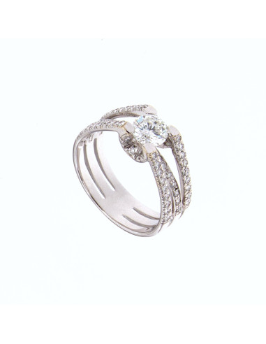 SOPRANA collezione DIAMANTI anello in oro bianco e diamanti 1.05 ct - monileAN2700M