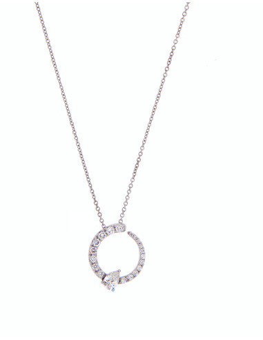 Valentina Callegher Diamonds collection necklace in gold and diamonds ct. 0.55 - ref: 11176-S