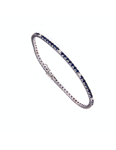 Valentina Callegher Sapphire collection gold bracelet, diamonds ct. 0.35 and sapphires ct. 2.88 - ref: 10659-0SZF