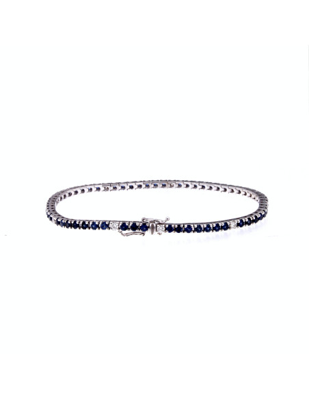 Valentina Callegher Sapphire collection gold bracelet, diamonds ct. 0.35 and sapphires ct. 2.88 - ref: 10659-0SZF