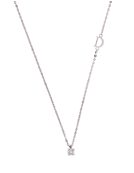 DAMIANI VERAMORE COLLANA IN ORO BIANCO CON DIAMANTE 0.09 ct