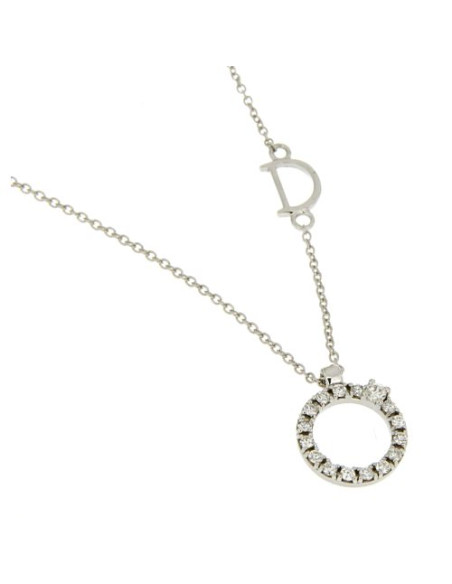 DAMIANI Mini Simboli COLLANA IN ORO BIANCO E DIAMANTI 20064095