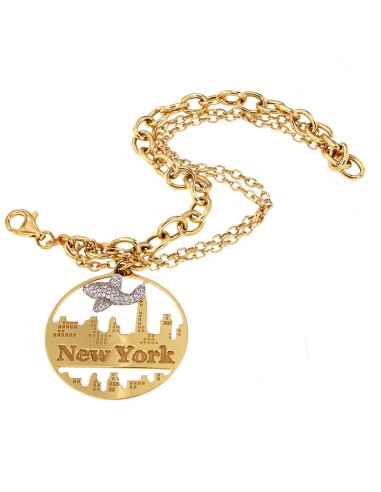 Misis City Hall Bracciale New York argento placato oro BR07332