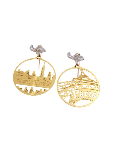 Misis City Hall Earrings Paris silver goldplated OR08447
