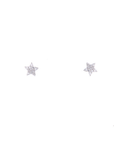 Crivelli Diamonds Collection Earrings "STAR" in gold and diamonds 0.11 ct - 370-XE2150