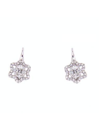 Crivelli Diamonds Collection Earrings "STAR" in gold and diamonds 0.96 ct - 035-VE25971