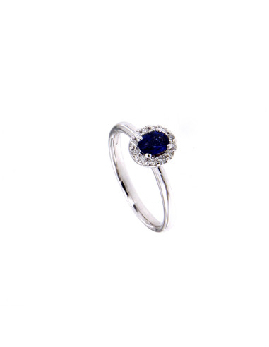 Crivelli Sapphire Collection Gold Ring, Diamonds and sapphire 0.46 ct - 234-3519-2