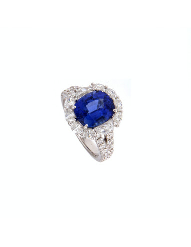 Crivelli Sapphire Collection Gold Ring, Diamonds and sapphire 4.32 ct - 000-4709NS