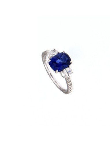 Crivelli Sapphire Collection Gold Ring, Diamonds and sapphire 3.07 ct - 000-4888NS