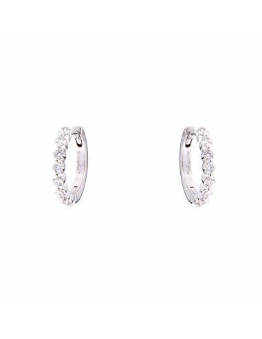 Crivelli Diamonds Collection Earrings "CIRCLE" in gold and diamonds 0.42 ct - 234-2315-3